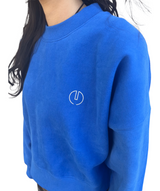 プリントクロップドスウェット/Print Cropped Sweat-BLUE