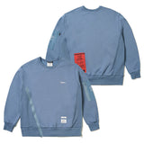 22アンバランスオーバーサイズヘビースウェットクルーネック/22 UNBALANCE OVERSIZED HEAVY SWEAT CREWNECK PIGEON / BLACK