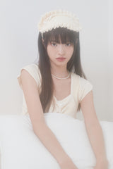 VELVET RIBBON PAJAMA EYE PATCH (IVORY)