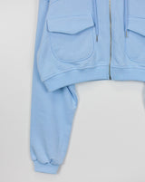 ポケットクロップフードジップアップ / Pocket Crop Hood Zip Up (3color)