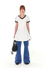 V NECK LINE OPS (WHITE)