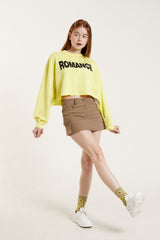 カラークロップドスウェットシャツ/COLOR CROPPED SWEATSHIRT