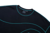 ウェーブステッチスウェットシャツ / WAVE STITCH SWEAT SHIRT_NAVY