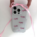 Tiny pink ribbon jelly hard case (clear)
