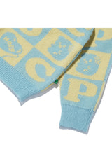 Hope Checker-Board Cardigan_Mint (6678734110838)