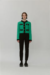Tweed knit jacket
