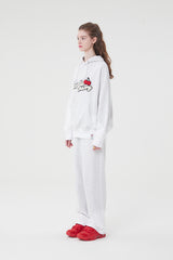 ドゥードゥルチェリーカットオフフーディー／DOODLE CHERRY CUT-OFF HOODIE [MELANGE GRAY]