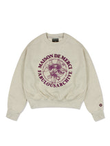 Women's Crop Le Lis balpo Embo Embroidery Sweatshirt Violet(FCB4TS360W)