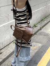 オンディビンテージレザーミニバックパック / Ondi Vintage Leather Mini Backpack