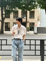 リオツータックワイドデニムパンツ / Rio Two-Tuck Wide Denim Pants (4 colors)