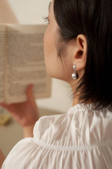 half and ball earring