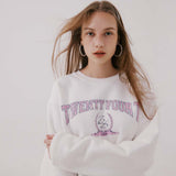 24Tベイツリーロゴスウェットシャツ/24T BAY TREE LOGO SWEATSHIRTS, WHITE