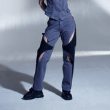 カットアウトデニムパンツ / GRAY CUT OUT DENIM PANTS