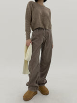 ピグコーデュロイワイドパンツ/No.3058 Pig corduroy wide pants (4color)
