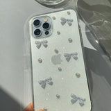 リボンペールフォーンケースリボントックセット_グリッター