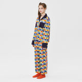 (W) Flushed Grid PJ Shirts