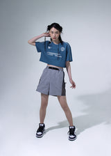 Sports Crop T-Shirts - Blue