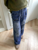 Villadi Unique Zipper Pocket Long Wide Denim Pants