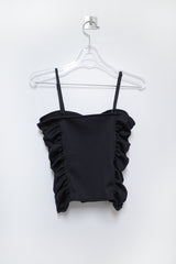 シャーリングコルセットスリーブレストップ / Shirring Corset Sleeveless Top (2 colors)