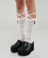 LACE LONG SOCKS(WHITE) (6594387279990)