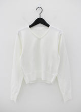 ミニマルVネックニット/Minimal V-neck Knit (12color)