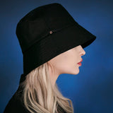 Rose gold rivet bucket hat BLACK