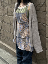 レイヤードリネンキャミソール / Layered linen sleeveless