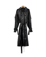 [自主製作] LUCAS leather trench coat 2 color (6678768746614)