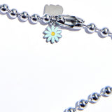 White & Mint daisy surgical necklace 82
