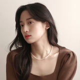 14K ゴールドフィルド 4mm パールネックレス/14K goldfilled 4mm pearl necklace (mother of pearl)