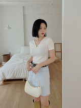 ホワイト デニム スカート / no.6176 White Denim Skirt