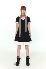 V NECK LINE OPS (BLACK)