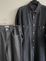 Roll up denim shirts