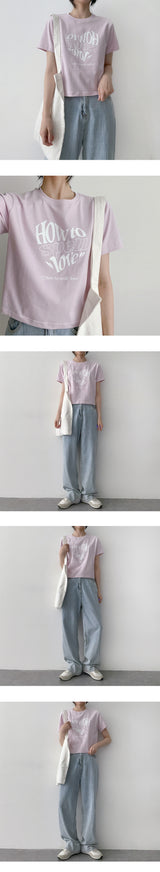 ハウトゥーハートクロップ半袖Tシャツ / How to Heart Crop Short Sleeve Tee