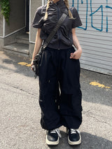 サマーナイロンバルーンダブルカーゴパンツ / Summer nylon balloon double cargo pants