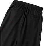 ツータックワイドシルキーパンツ/TWO TUCK WIDE  SILKY  PANTS-BLACK