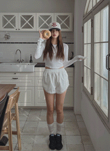 レースステッチショートパンツ