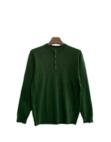 Button Placket Ribbed Knit Top (6684148334710)