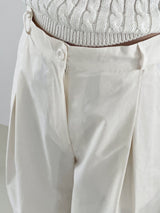 Dull bizo pintuck wide pants