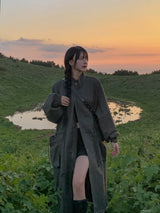(UNISEX) f/wロングトレンチフィールドジャンパー