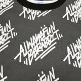 ファンスクリブリングオールオーバークルーネック / BSR2223FWPO079 FUN SCIBBLING ALL OVER CREWNECK BLACK