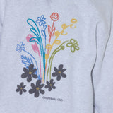 DRAWING FLOWER SWEATSHIRT_MELANGE GRAY