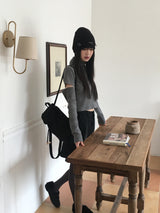 Nikun 起毛スリットポーラー T シャツ