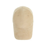 Gold point corduroy over fit ball cap CREAM
