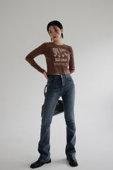 ポイントブーツカットデニムパンツ / no.2319 Point Bootcut Denim Pants (2color)