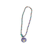 [NIROSERENDIPITY] PURPLE ACRYLiC DAiSY NECKLACE 6MM (6658088894582)