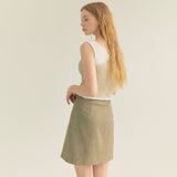 リネンベーシックスカート / Linen Basic Skirt (Khaki)