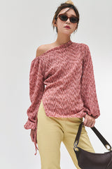 ワニアンバランスボカシブラウス/Wani Unbalanced Bokashi bl (2 colors)