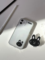ブラックバニージェリーアイフォンケース / Black bunny jelly case (iphone case)