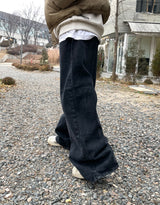 クラックワイドデニムパンツ
